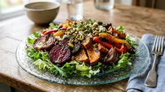 オーブンで作るロースト野菜サラダ:ビーツと根菜をオレンジドレッシングでごちそうに